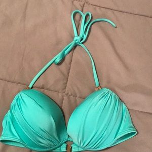 VS turquoise halter push-up bathing suit top